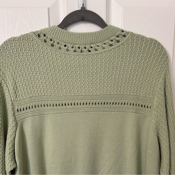 Cyrus Women's Light Green Crew Neck Sweater - Picture 4 of 8